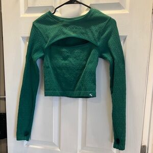 Green Long Sleeve Athletic Top